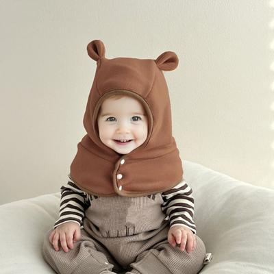 Yousheng 2 In 1 Toddler Winter Hat Balaclava Windproof Warm Fleece Baby Hooded Scarf with Ear for Toddlers Boys Girls