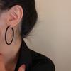 Silver needle retro Hong Kong style dripping oil round earrings niche temperament earrings fashion light luxury summer women's high-end earrings