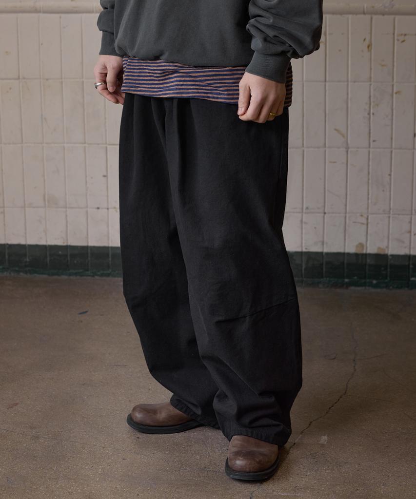 RUGGED HOUSE Dainey Elastic Cotton Pants Black