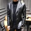 Spring Thin Men's Leather Jacket Men's Slim Leather Suit PU Leather Jacket Suit Men's Jacket