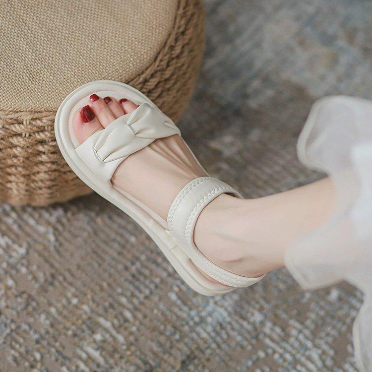

Platform sandals fairy wind 2025 summer new wear flat Roman shoes casual soft-soled sports beach shoes 40