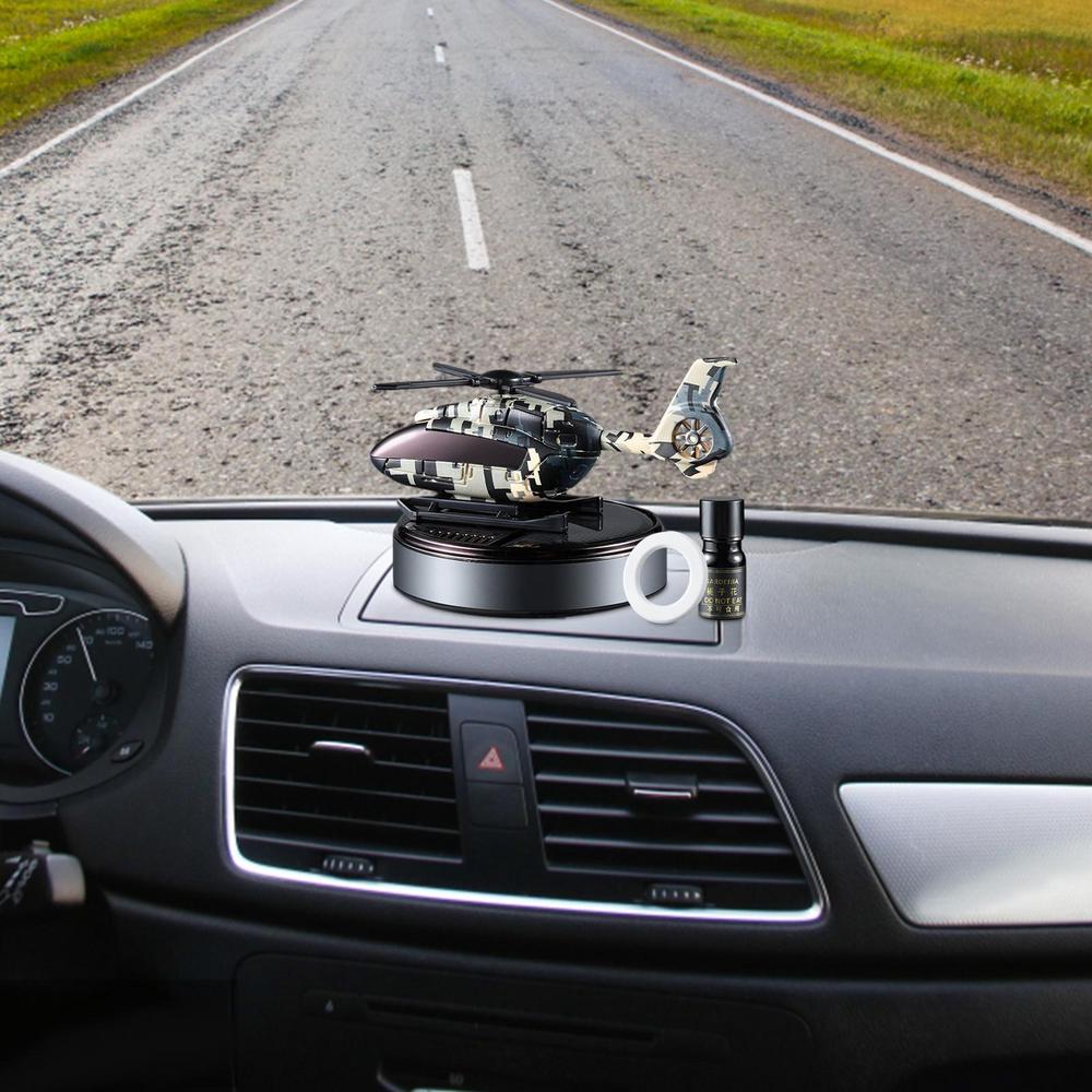 Samochodowy dyfuzor do perfum na energię słoneczną śmigłowiec helikopter zapach ozdoba odświeżacz powietrza do samochodu dyfuzor zapachowy dezodorant samochodowy