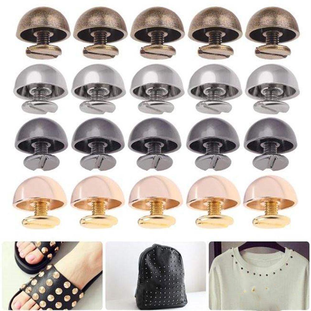 Luggage Craft Clothes/Bag/Shoes Metal Nail Leather Craft Mushroom Dome Round Head Screws Strap Rivets Solid Nail Bolt