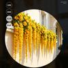 Multicolor Artificial Wisteria Flower Vine Cherry Flower Hanging Garland  Wedding Decoration