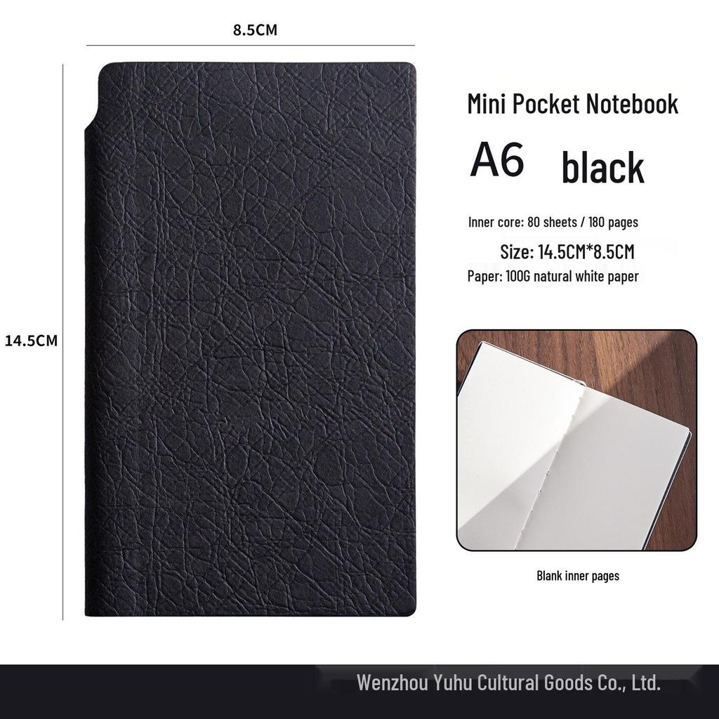 Mini A6 Notebook Planner: Portable Pen Holder & Business Meeting Journal