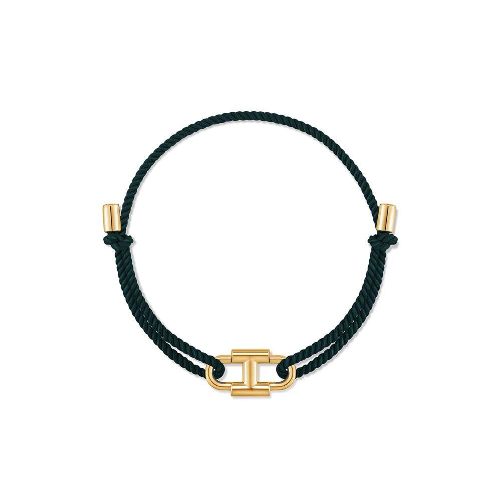 Eritre Silver (Y) Emblem Strap Bracelet Khaki Black Hl5B07514Y9235