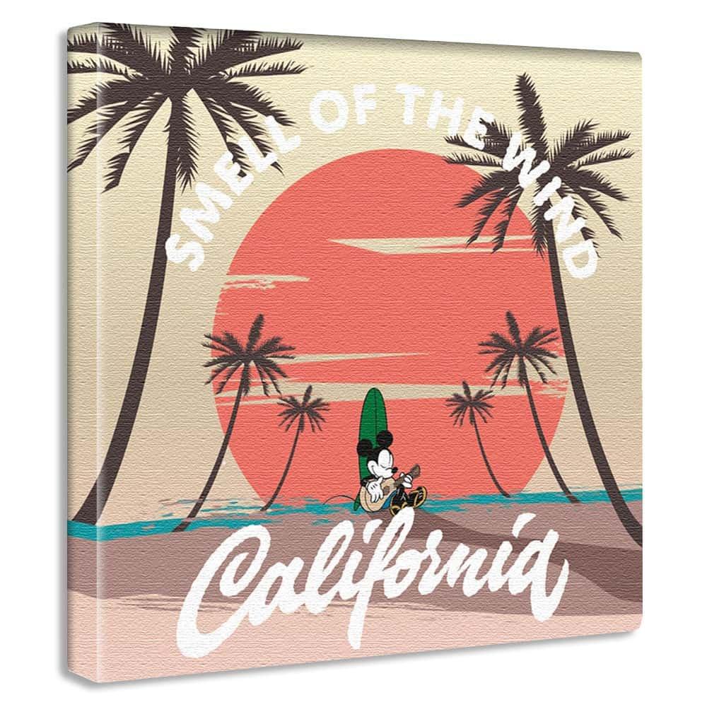 

Disney Mickey Mouse Art Panel, 30cm x 30cm, Made in Japan, Poster, Stylish Interior Decor, Living Room Decor, Ocean, Beach, Surf, Fabric Panel,