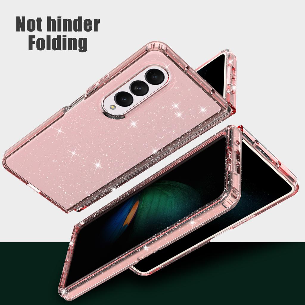 New Model Is Suitable for Samsung Z FOLD4 Mobile Phone Case Transparent Anti Fall Full Inclusive Folding TPU Mobile Phone Case Soft Case