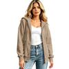 Women's Oversized Hoodie Casual Long Sleeve Zip-Up Sweatshirt for Everyday Wear