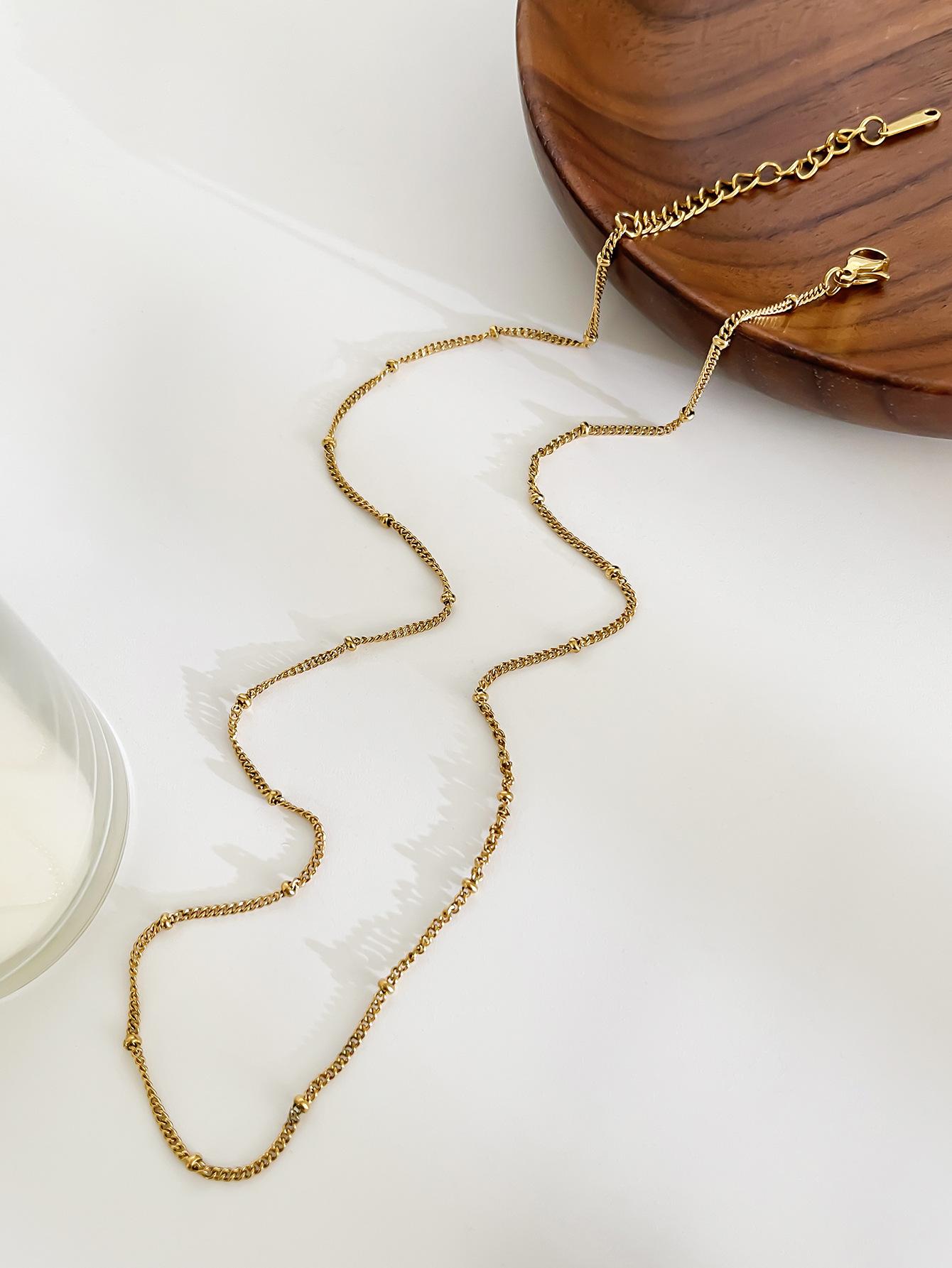 

New Drip Glazed Women s Necklace Ins Style Small Fresh Collarbone Chain Summer Beach Travel Body Chain Girls Jewelry Accessories