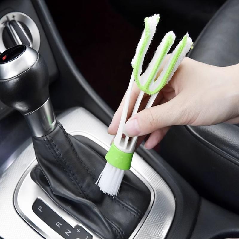 Double Ended Mini Dust Blind Cleaner, Car Vent Window Blind Detail Brush, Keyboard Cleaner, Hand Held Magic Brush Blind Duster
