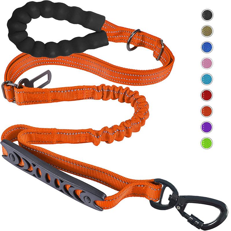 Shock-Absorbing Multi-Function Dog Leash for Large Dogs – Anti-Pull Elastic Design for Walking & Running