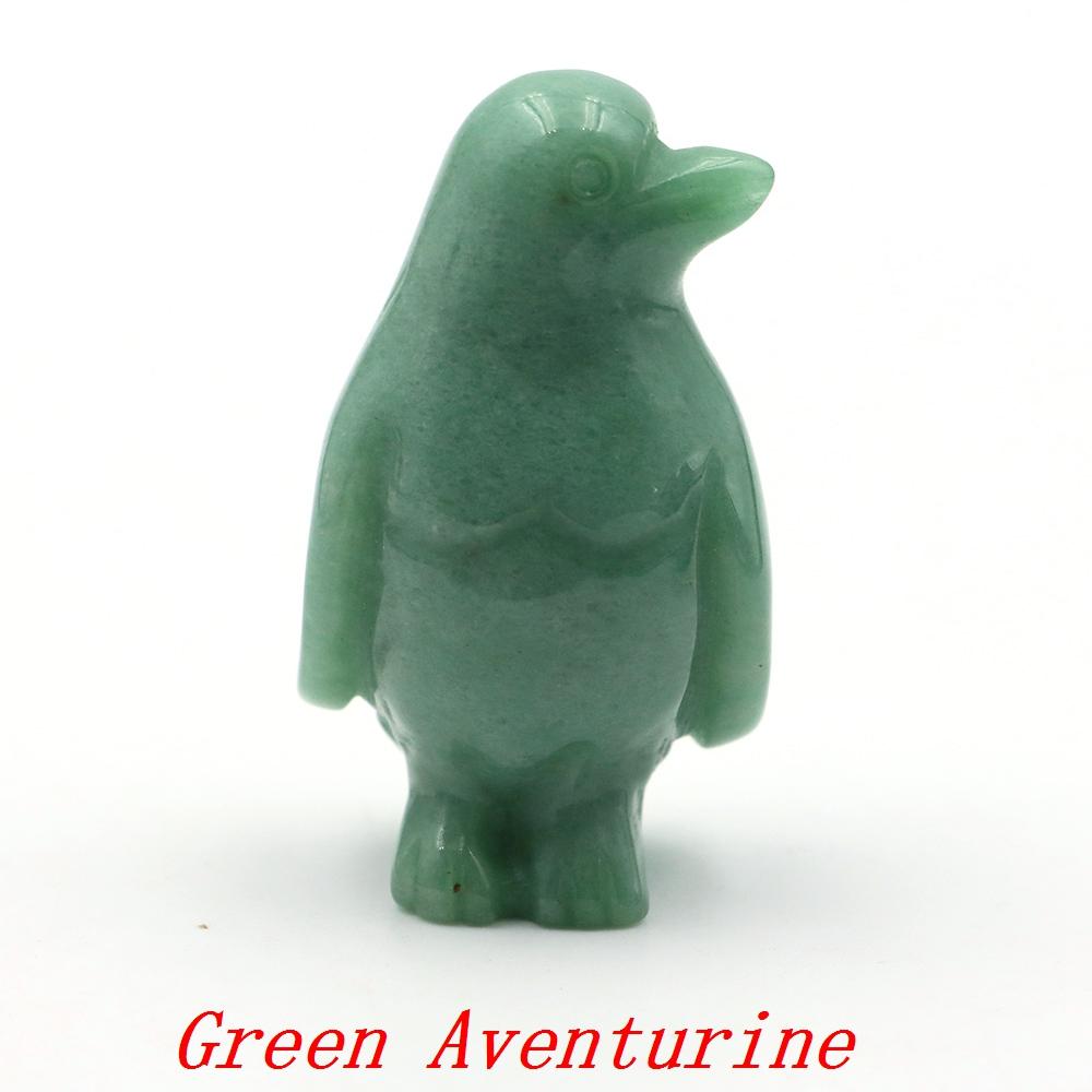 

Cute Penguin Statue Natural Amethyst Rose Quartz Healing Crystals Stones Carving Reiki Animal Figurines Crafts Room Decor Itemation 1pcs