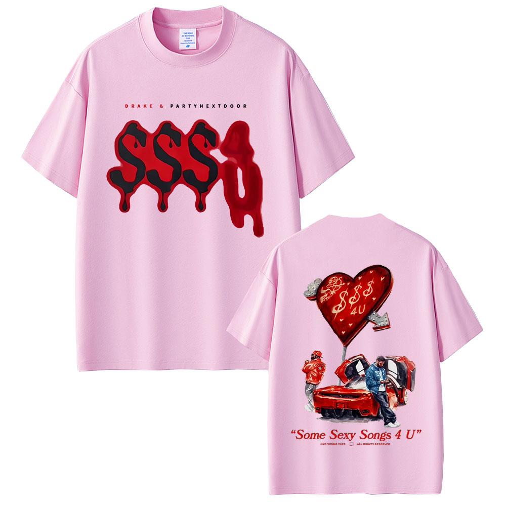 Hot Sale PARTYNEXTDOOR Drake Some Sexy Songs 4 U SSS4U New Album 2025 Tshirt Unisexs Women Hip Hop Fashion Oversized T Shirts