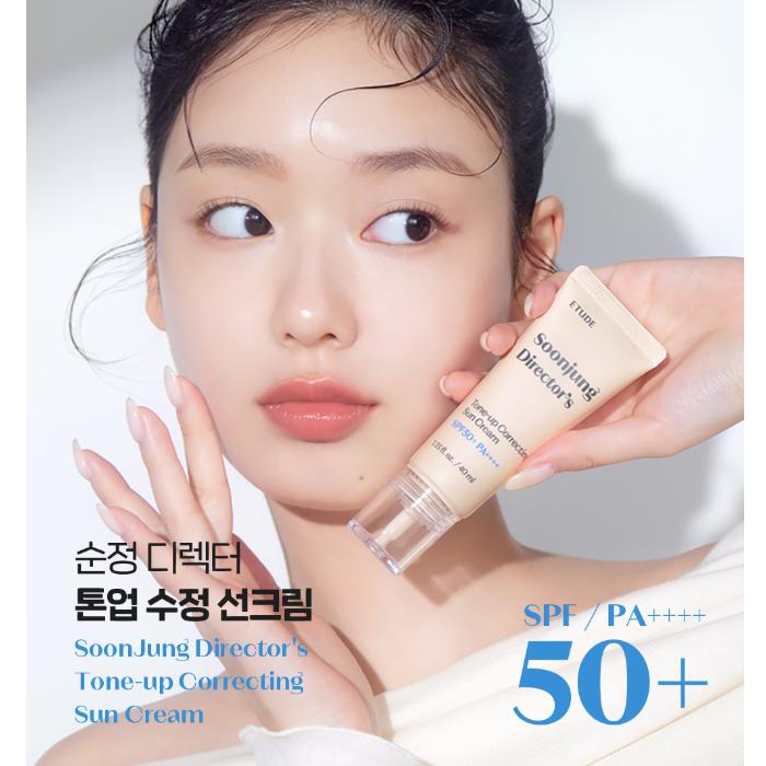 Etude House Soon Jung Director’s Tone-up Correcting Sun Cream SPF50+ / PA++++  40 mL (3 Options)