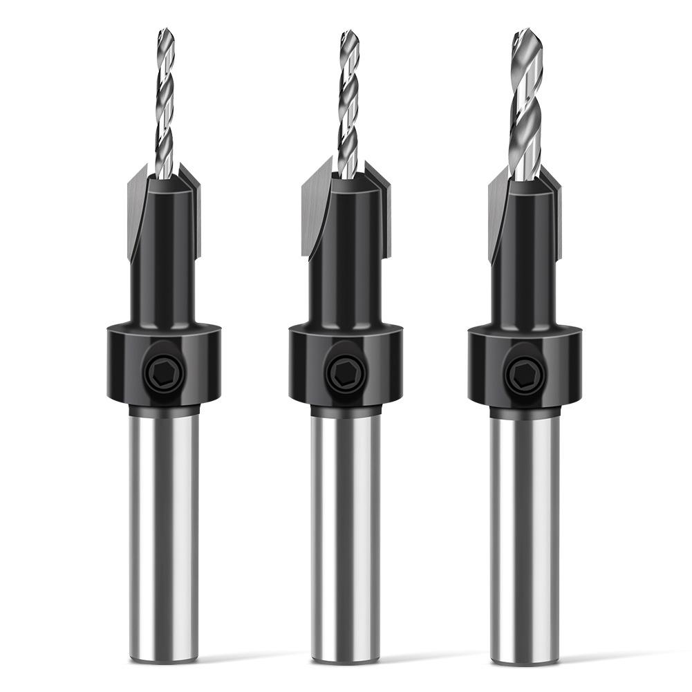 Woodworking Countersink Drill Cone Hole Opener Hole Drill Alloy Head Screw Ladder Drill Wood Self-Tapping Screw Installation Ladder