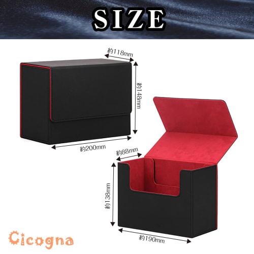 Cicogna PSA BGS Certified Tall Size Card Storage Case, Medium Size Trading Card Storage Box, Deck Holder, 36pt, Holds 25 Cards (Black x Red)