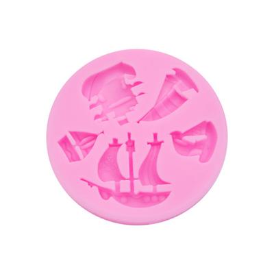 Ocean Series Sailing Pirate Ship Fondant Silicone Mold Chocolate Cake Mold