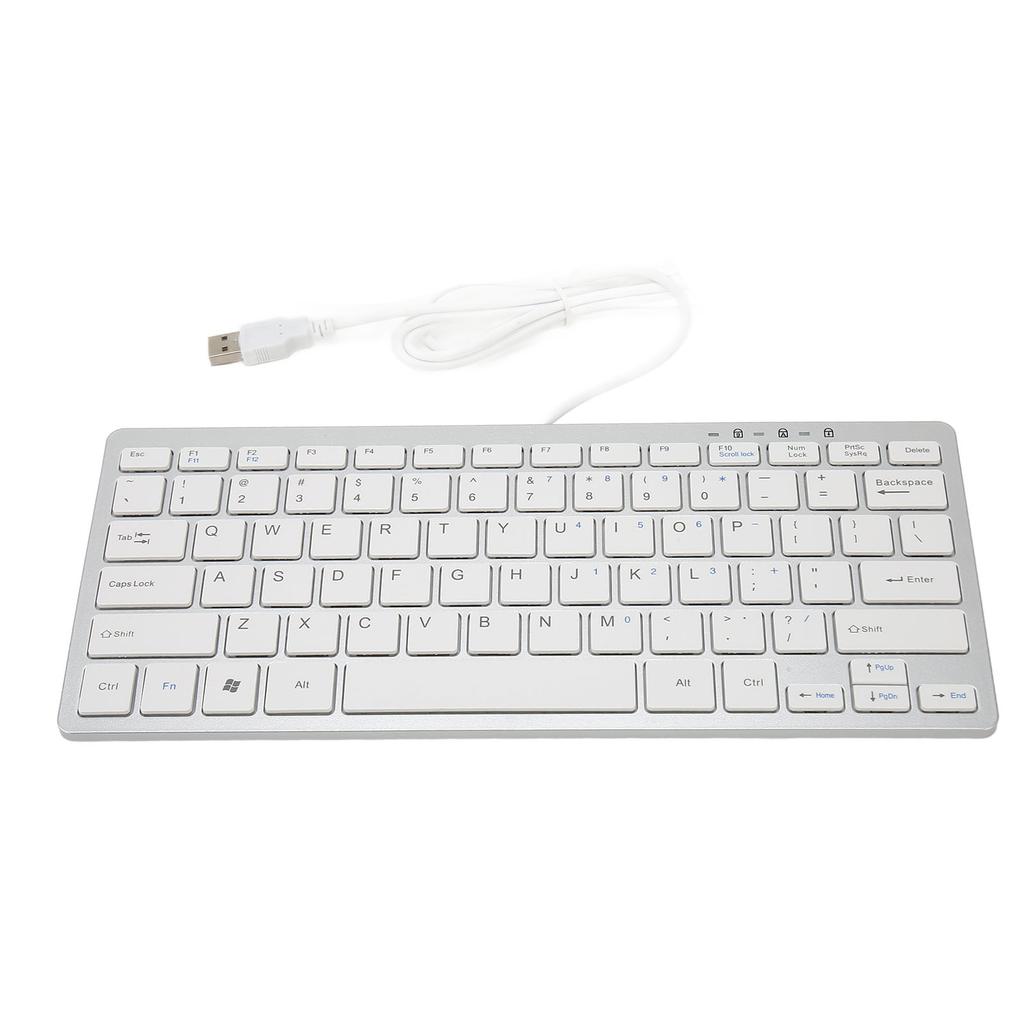 USB Wired Keyboard 78 Scissor Keys 13 Shortcut LED Indicator Keyboard for MacBook Pro Air Mini for Windows PC Desktop