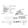 Mini kieszonkowe wędki podlodowe przenośny teleskopowy kształt pióra wędka i zestaw kołowrotków zestaw kółko na zewnątrz do wędkowania w rzece jezioro