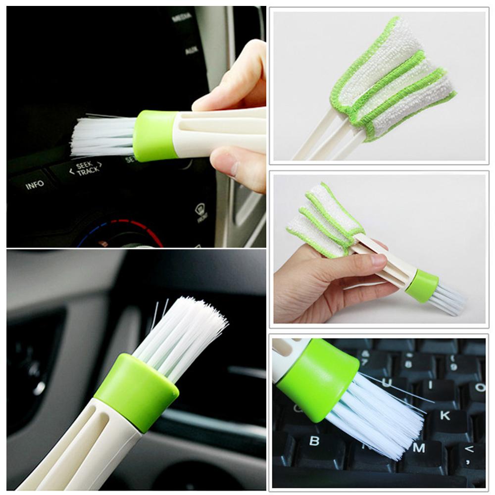   Outlet Cleaning Brush Automotive   Conditioner Brush Double-ended Cleaning Tool Soft Brush Sweeper for Cleaning   Outlet Shutter   Condition