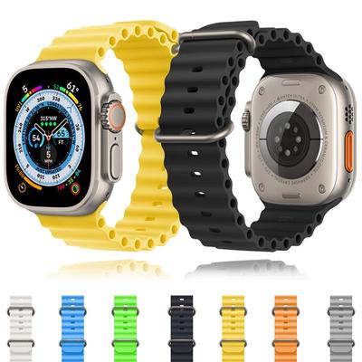 Ocean Band for Apple Watch Ultra Strap Series 8 7 6 5 4 3 Silicone Bracelet for iWatch 49mm 44mm 40mm 45mm 41mm 42mm 38mm Bands