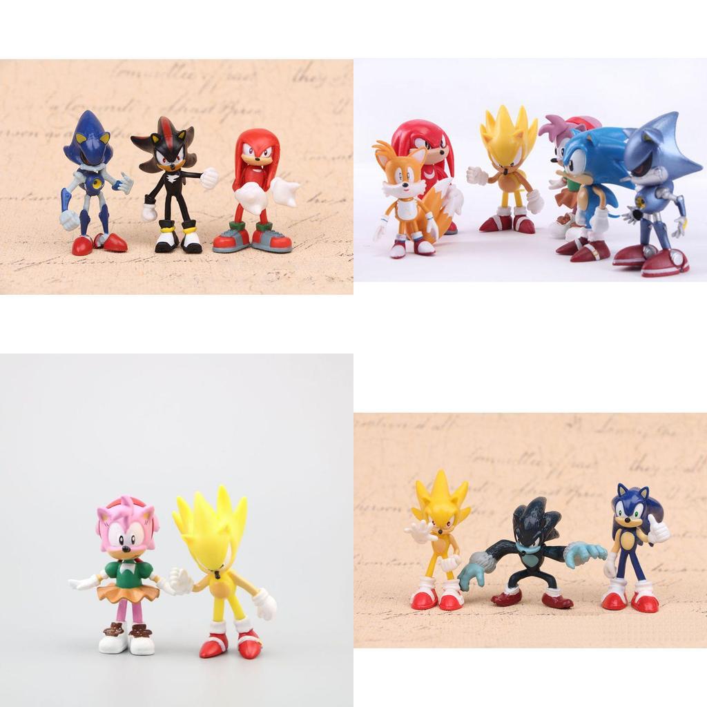 Sonic The Hedgehog Figures Pvc Collectible Ornaments For Kids And Fans