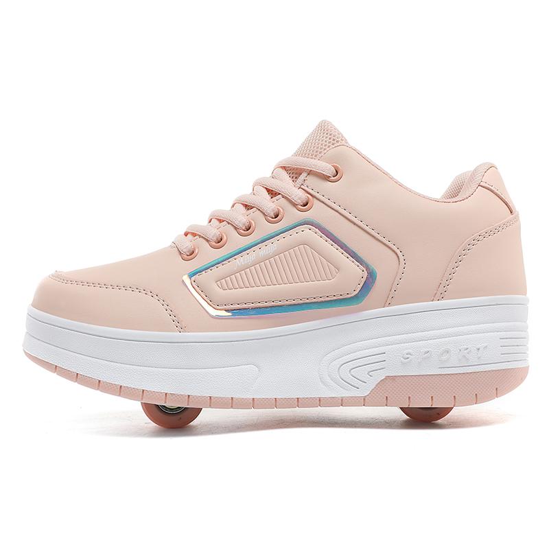 

Взуття для катання на роликових ковзанах Дитячі кросівки з колесами Дитячі роликові ковзани Спортивне взуття на відкритому повітрі 36 рожевий