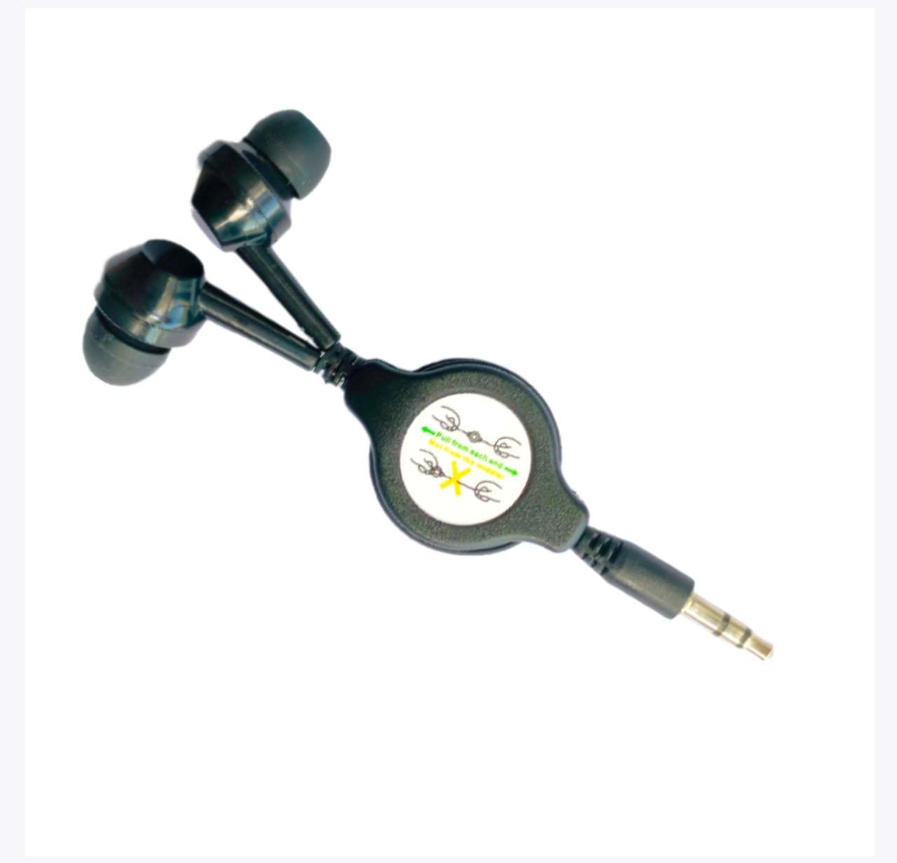 

Retractable 3.5mm Headphones for Apple & Android Devices with 0.8m Cord