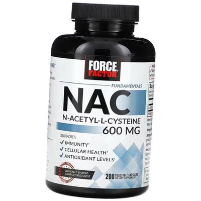 N-acetyl L-cysteine, Fundamentals NAC N-Acetyl-L-Cysteine 600, 200vegcaps (70641001)