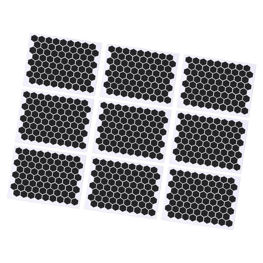 10 Pcs Mouse Grip Tape Hex Shape Super Thin Sweat Absorbing Anti Slip Black Acrylic Grip Sticker for