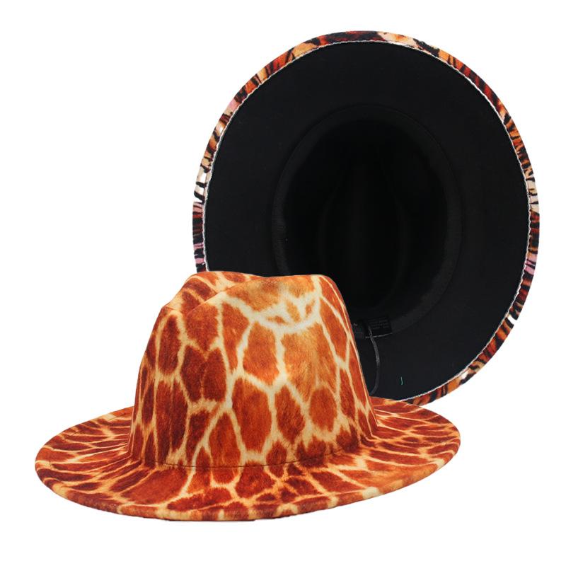 New Thousand Birds Top Hat Outer F Letter Black Double Sided Jazz Hat Felt Hat Rapper Aristocratic Style Hat