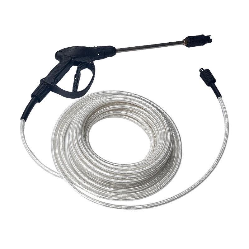 Stainless Steel High-Pressure Car Washer Hose Set with Nozzle