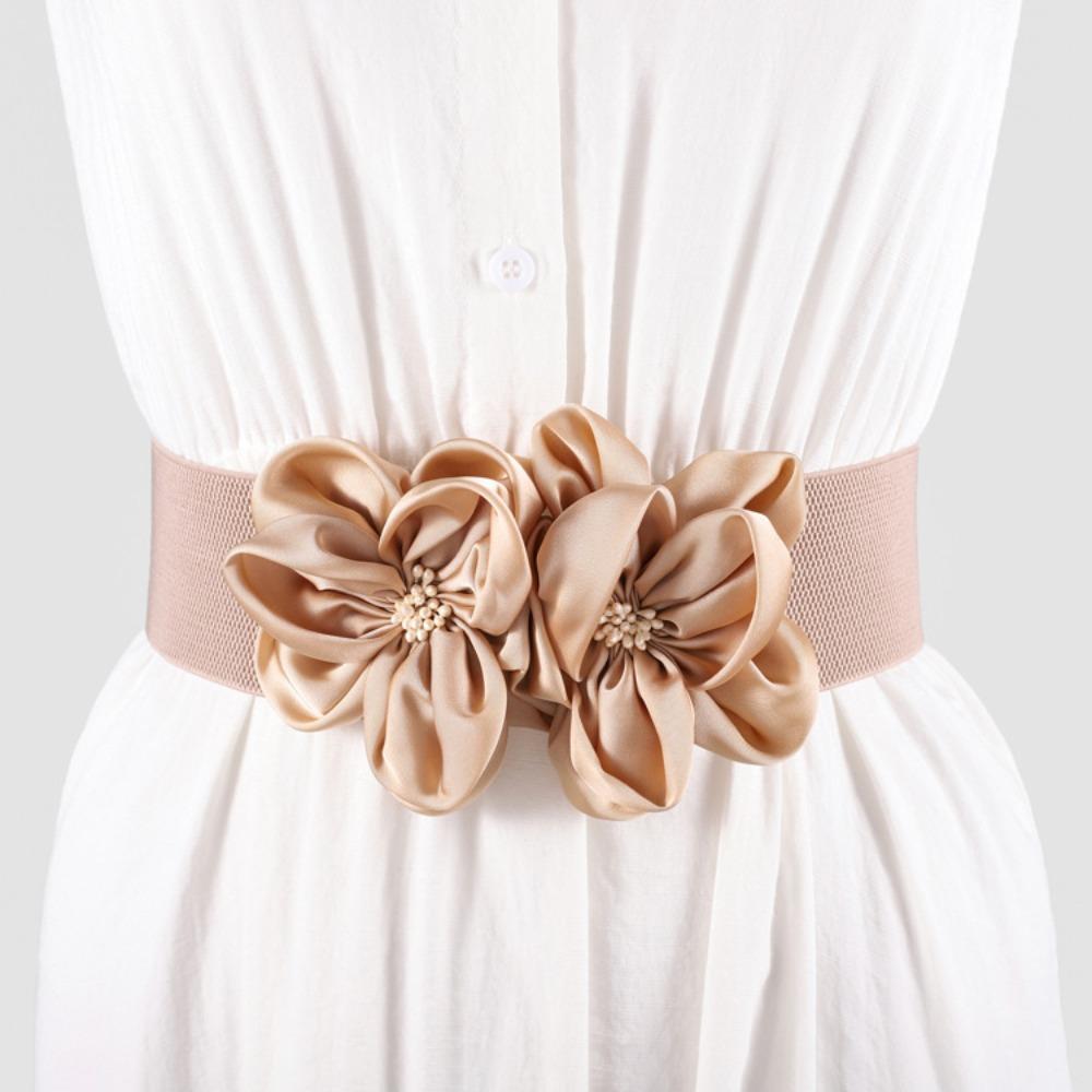 Floral Large Flowers Waistband Chic Ladies Dress Cummerbands  Skirt Dress Coat Decor Accessories