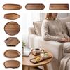 Eco-Friendly Acacia Wood Tea Tray Coffee Heat Resistant Wooden Tray Plate Japanese Style Irregular Dessert Plate Party Serving