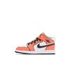 Air Jordan 1 Mid SE PS Turf Orange Children's Basketball Shoes BQ6932-802
