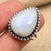 Regenbogen-Mondstein-Edelstein, handgefertigter Ringschmuck aus massivem 925er-Sterlingsilber