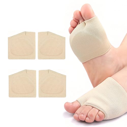 

aninako Подушечки для защиты стоп, 2 пары, Амортизирующие, Снимающие усталость, Многоразовые, Легко надевать и снимать, Мягкие, Дышащие, Моющиеся, Унисекс (Лыжи