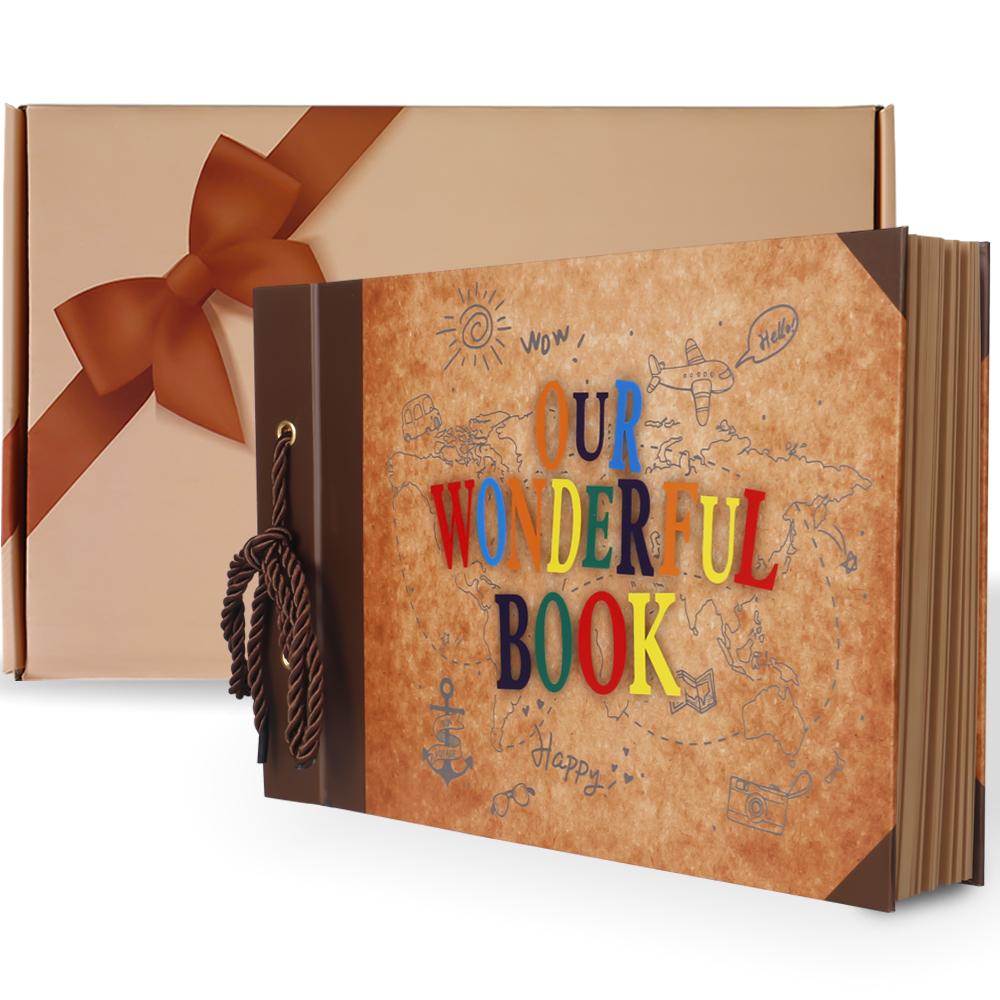 Retro-style Photo Album, Detachable Binder, Handmade DIY Commemorative Album, Suitable As Gifts for Weddings and Anniversaries