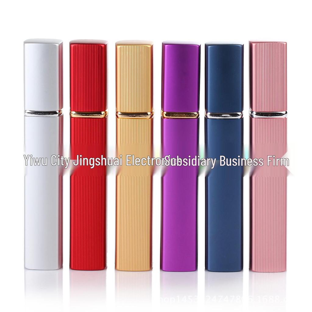 12ml Aluminum & Glass Square Refillable Perfume Tube in Lipstick Style