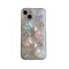 Color Butterfly Rhinestone Pearl Mobile Phone Case For Iphone17Promax Fine Hole All-Inclusive Apple 16 Anti-Drop Soft