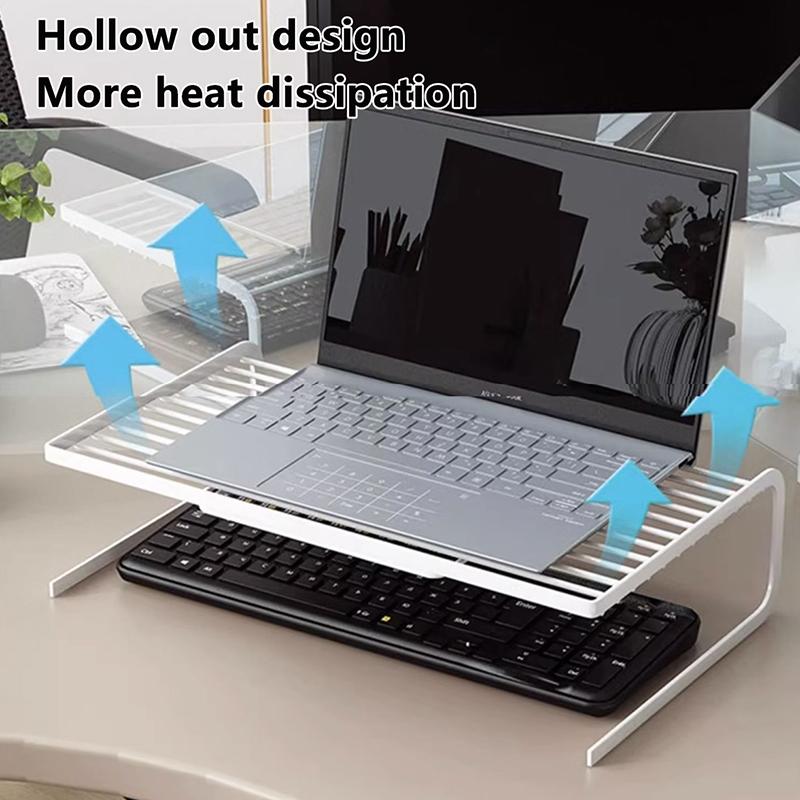 Computer Monitor Stand Bracket Pc Screen Rack Laptop Cooling Holder Desktop Keyboards Mouse Storage Organizers For Macbook