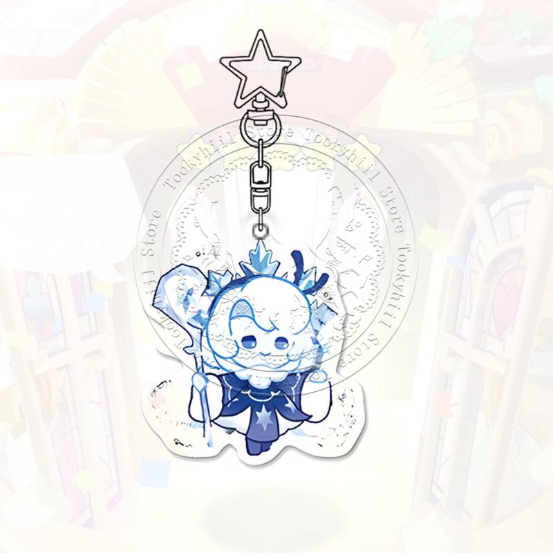 Cookie Run Kingdom Keychain Game Cartoon Coffee Kawaii Student Milk Chocolate Figure Bag Decorate Forester Pendant Birthday Gift