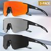 1/3PCS Oversize Outdoor Cycling Sunglasses Men Women Driving Bike Glasses Bicycle Sports Climbing Protective UV400 Goggles 4