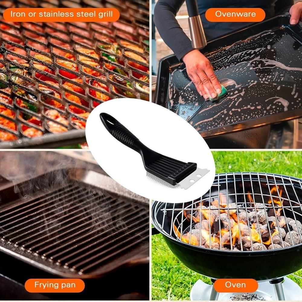 D5 Grill BBQ Brush Stainless Steel Wire Extra Strong Cleaning Brush Heavy Duty Grill Brush Cleaner for Outdoor Home Cooking Tool