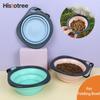 Collapsible Dog Bowl Perfect For Outdoor Feeding And Hydration Blue/green/pink Options Available