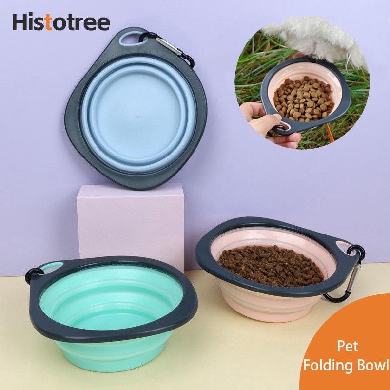 Collapsible Dog Bowl Perfect For Outdoor Feeding And Hydration Blue/green/pink Options Available