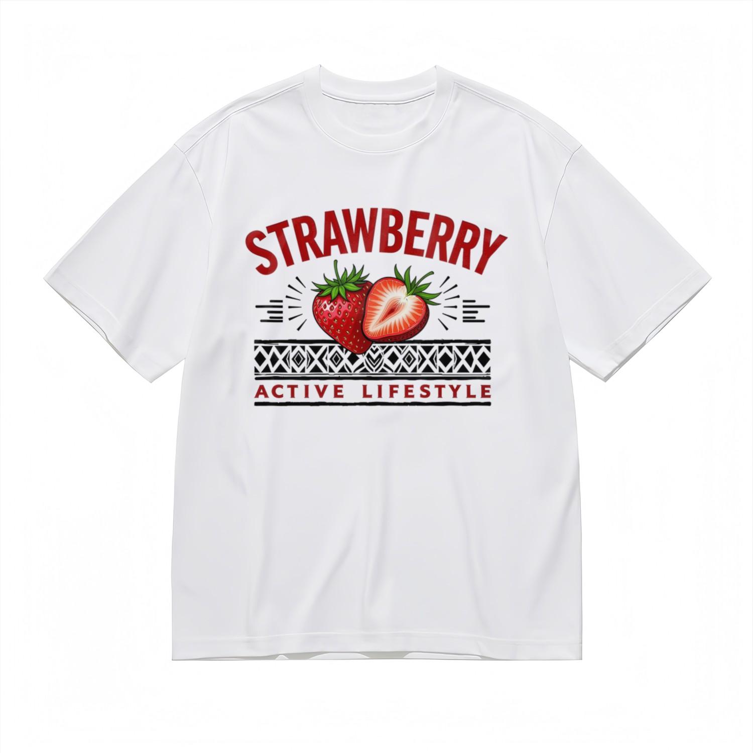 Women s Trend Comfy Breathable Classic T-Shirt Mens Womens Tees Top Healthy Berry Design Printed Tee S
