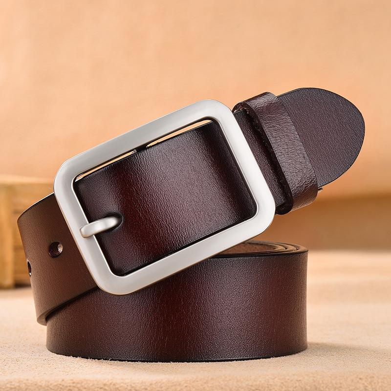 Men's and Women's Universal Leather Belt Pin Buckle Belt Wide Belt Directly from the Manufacturer a Woman's Belt Leather