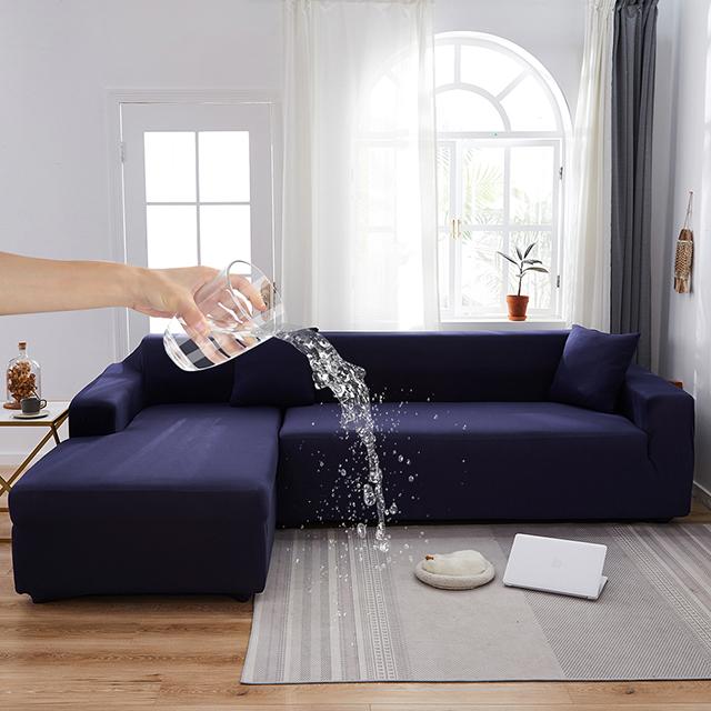 Water Proof Elastic Sofa Covers For Living Room Solid Color Sofa Slipcover Stretch Couch Cover Corner L Shape Sofa Need Buy 2pcs